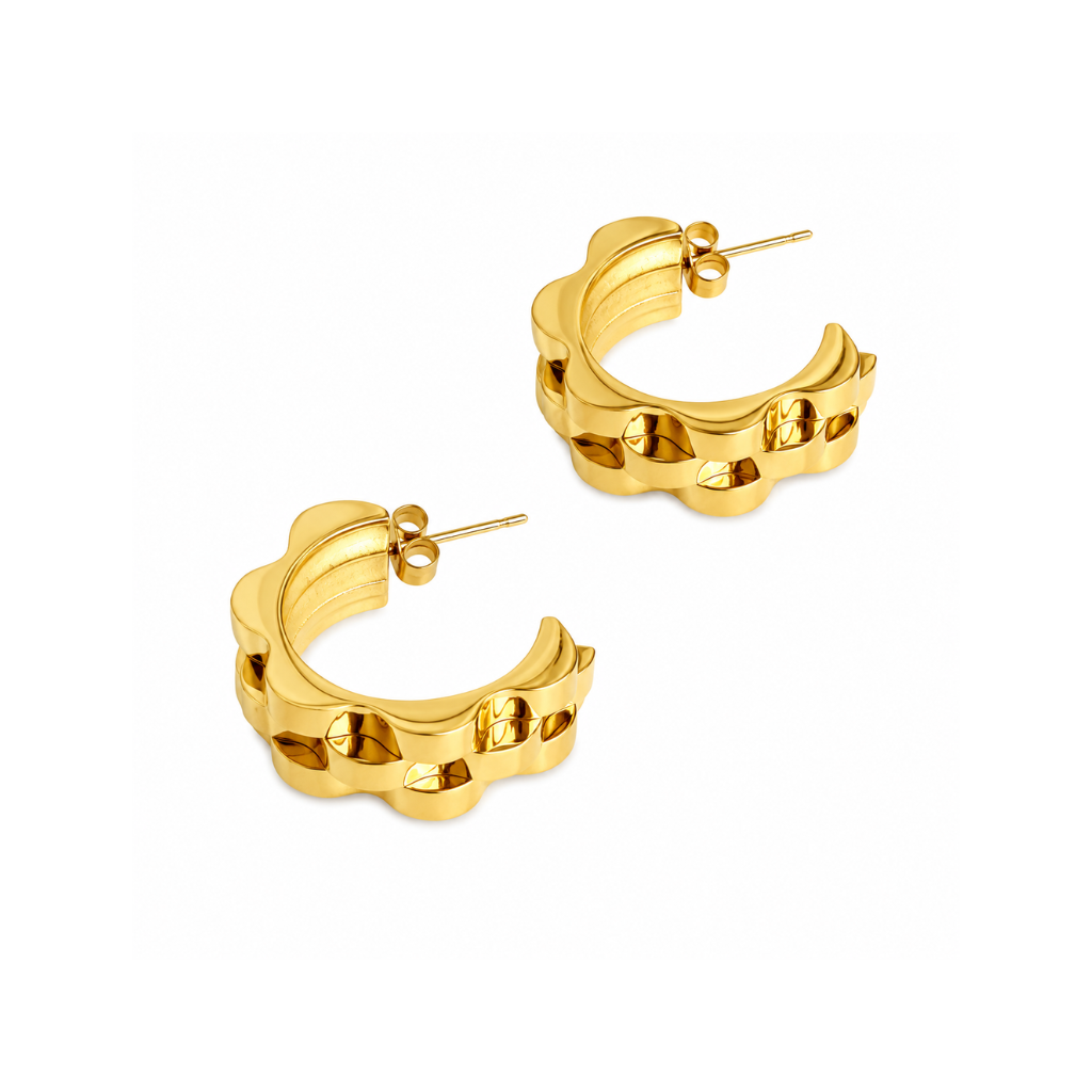 Gold Watch Band Hoop