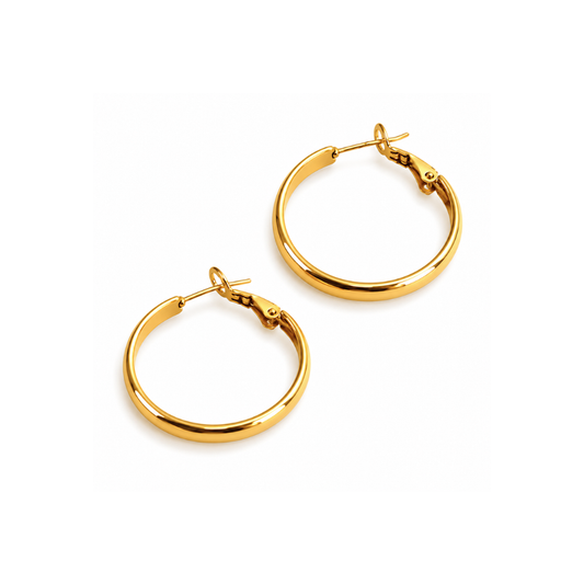 Gold Flat Hoop