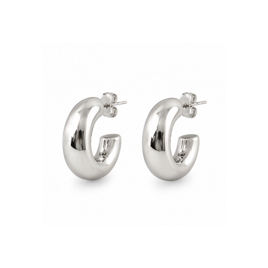 Silver Tube Hoop
