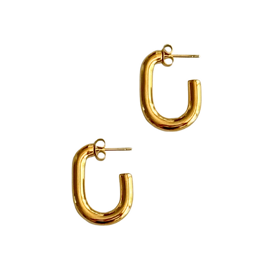 Gold Retro C-Shape