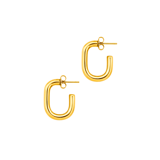 Gold Retro C-Shape