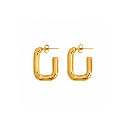 Gold U-Shape Half Hoop