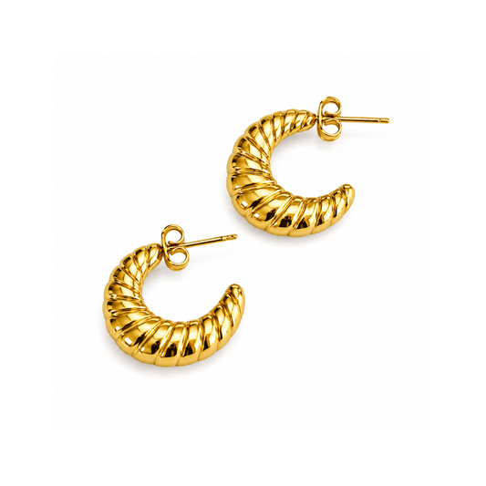 Gold Croissant C-Hoop