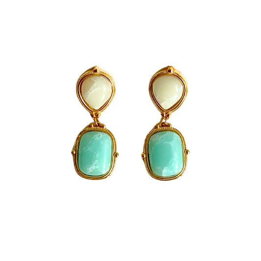 Amazonite Natural Stone Drop Earring