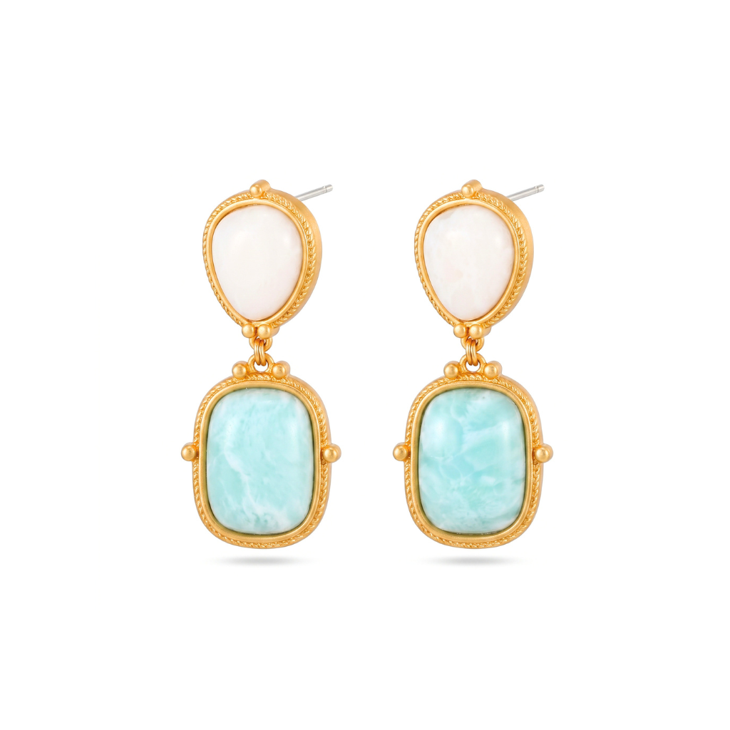 Amazonite Natural Stone Drop Earring