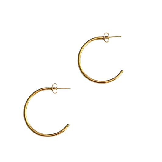 Thin Gold C-Hoop- 30mm