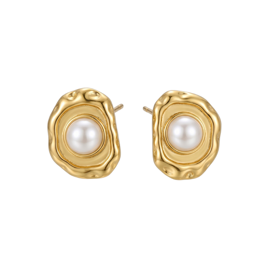 Gold Oyster Pearl Stud