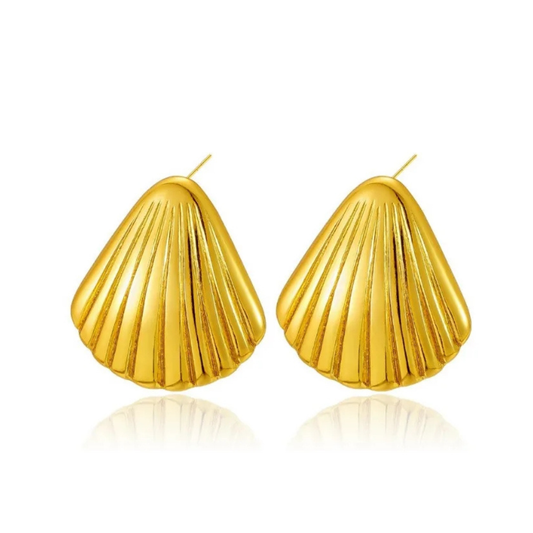 Small Gold Shell Stud