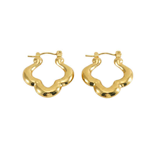 Gold Fleur De Lis Hoop