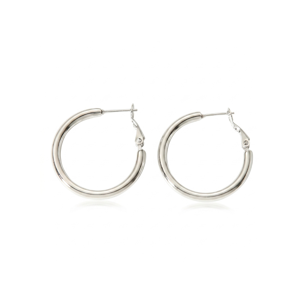 2mm Silver Tube Hoop (30mm)