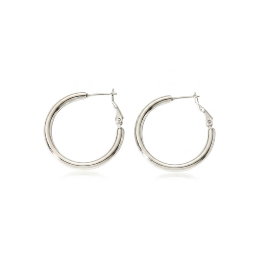 2mm Silver Tube Hoop (30mm)