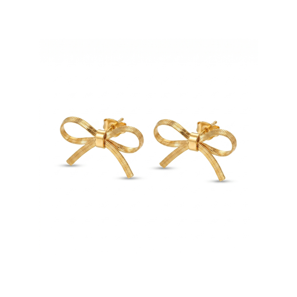 Mini Gold Bow Earring