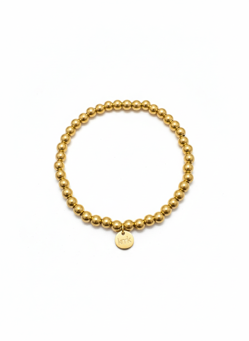 5mm Gold Bead Stretch Bracelet