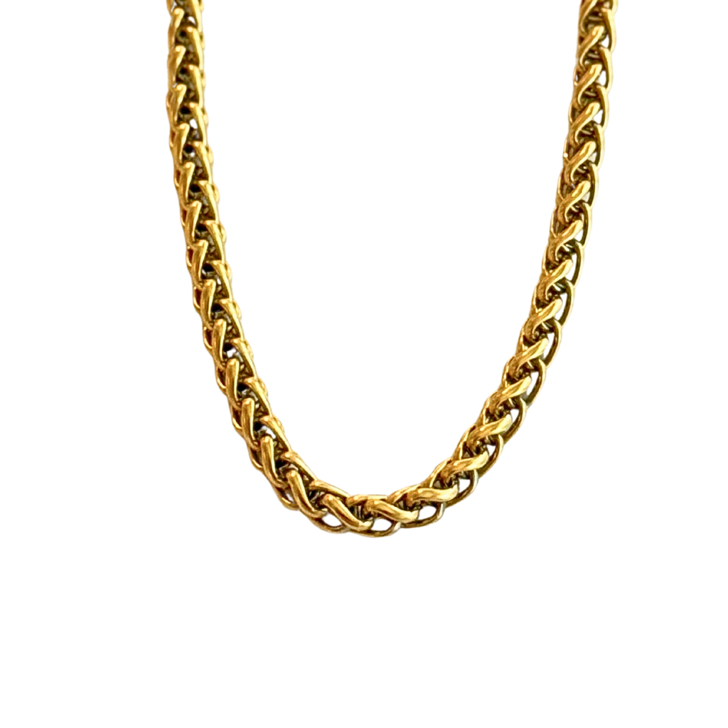 Gold 6mm Gold Wheat Chain 16"