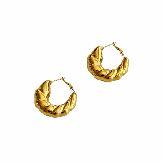 Gold Cornucopia Hoop- 1.5"
