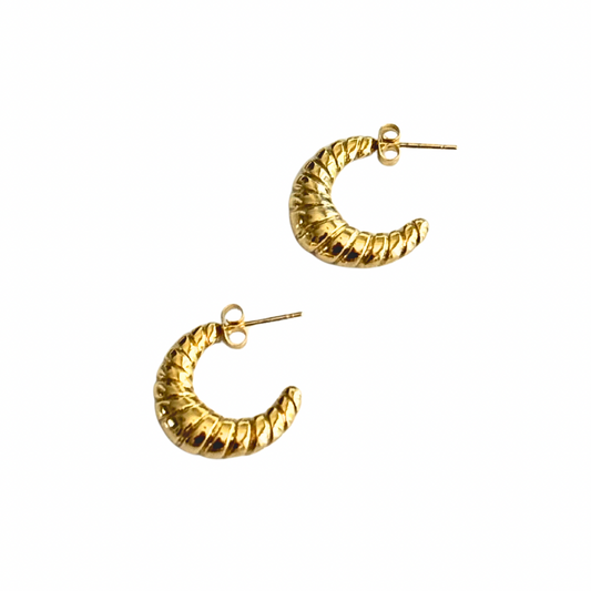 Gold Croissant C-Hoop
