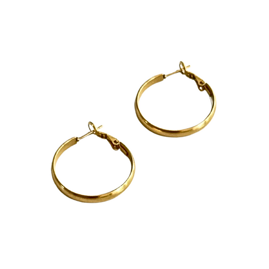 Gold Flat Hoop