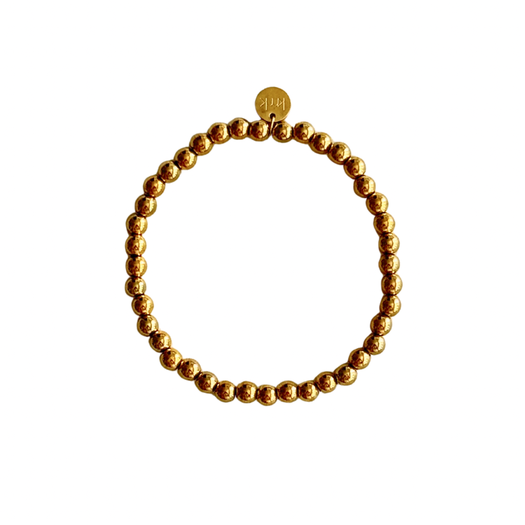5mm Gold Bead Stretch Bracelet