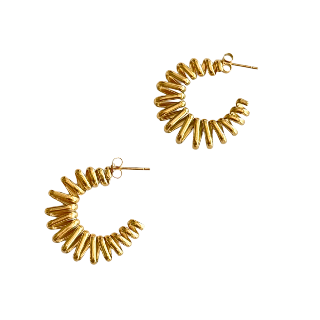 Gold Zig Zag C-Hoop