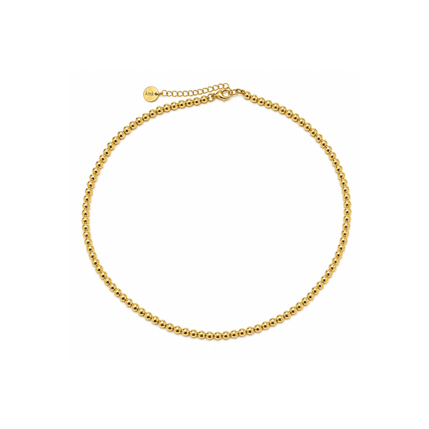 4mm Gold Bead Necklace