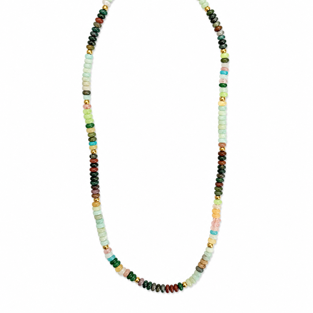 Jade and Natural Stone Necklace