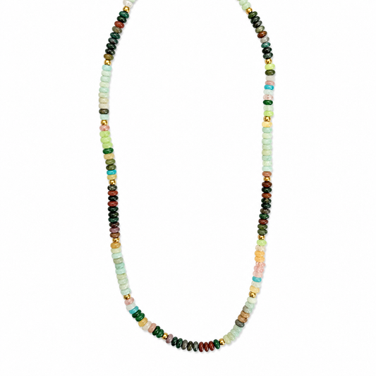 Jade and Natural Stone Necklace