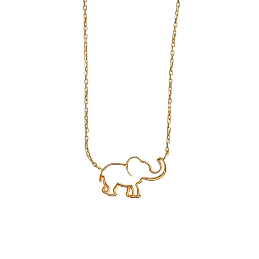 Gold Elephant Necklace