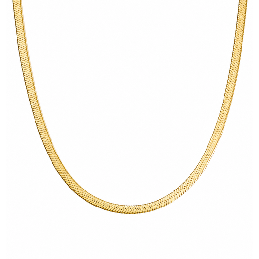 1mm gold herringbone chain