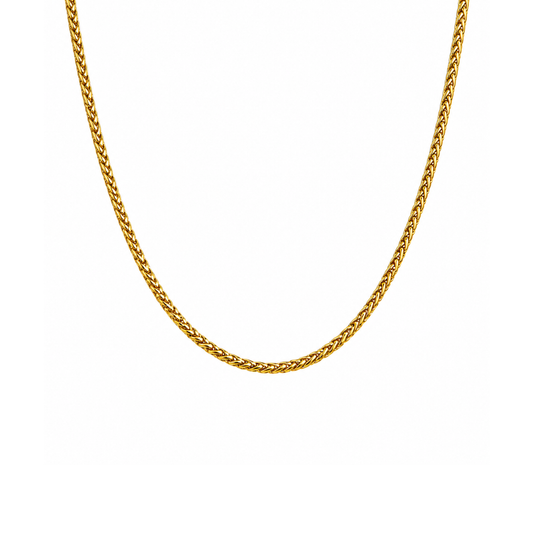 3mm gold basket chain- 18"