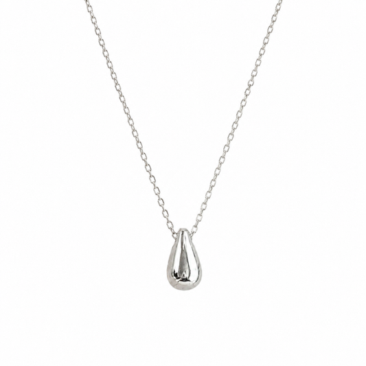 Silver Tear Drop Necklace