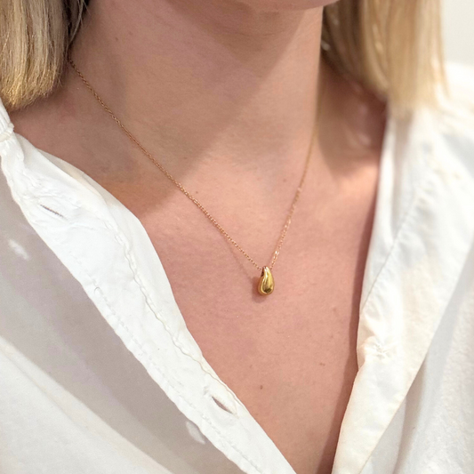 Gold Teardrop Necklace