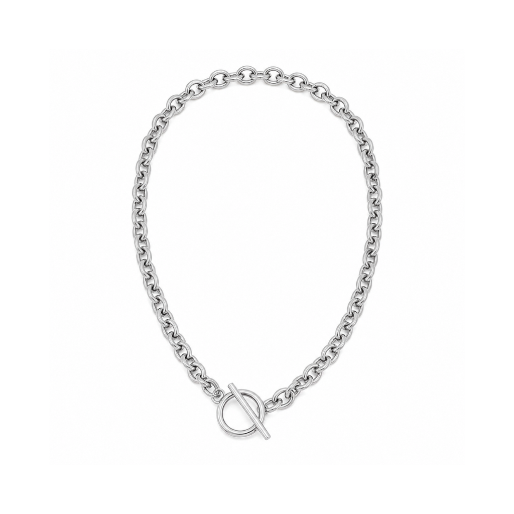 Silver Toggle Clasp Necklace
