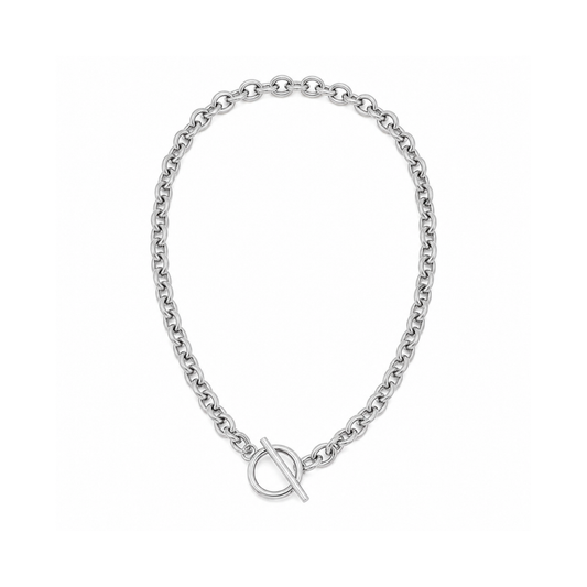 Silver Toggle Clasp Necklace