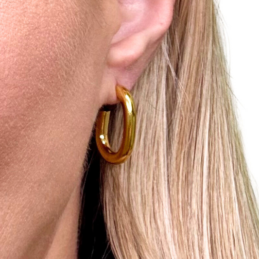 Gold Retro C-Shape