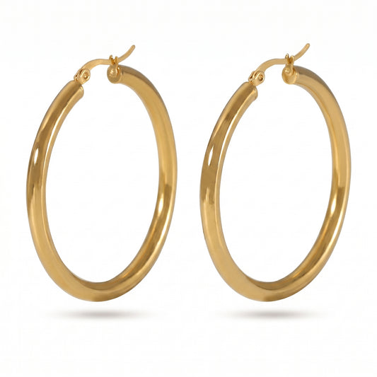 2mm Gold Tube Hoop (48.5mm)