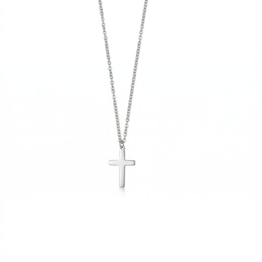 Silver Cross Pendant Necklace